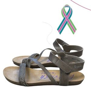Blowfish Malibu Gablet Strappy Sandals Flat Beachy Boho Sz 6